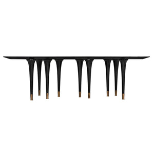 Romeo Dining Table, Hand Rubbed Black