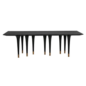 Romeo Dining Table, Hand Rubbed Black