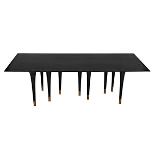 Romeo Dining Table, Hand Rubbed Black