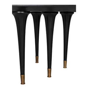 Romeo Dining Table, Hand Rubbed Black