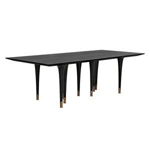 Romeo Dining Table, Hand Rubbed Black