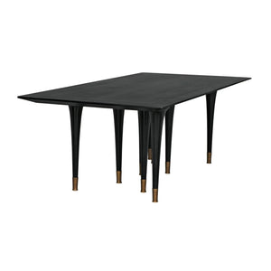 Romeo Dining Table, Hand Rubbed Black