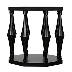 Marceo Side Table, Hand Rubbed Black