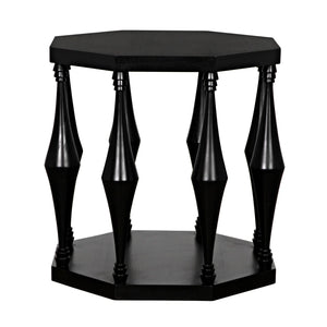Marceo Side Table, Hand Rubbed Black