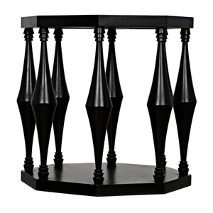 Marceo Side Table, Hand Rubbed Black