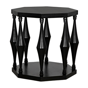 Marceo Side Table, Hand Rubbed Black