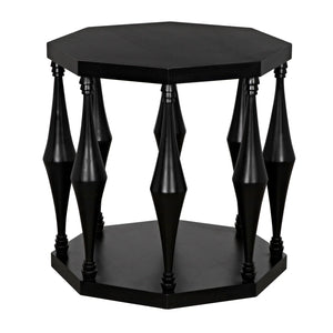 Marceo Side Table, Hand Rubbed Black