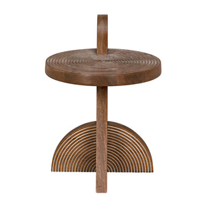 Saturn Side Table, Dark Walnut