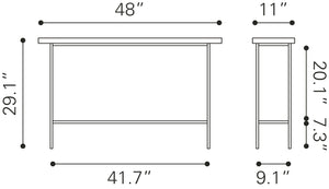 Mezza Console Table Natural & Black