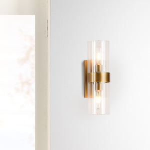 Chatham Wall Sconce - Antique Brass and Clear Glass