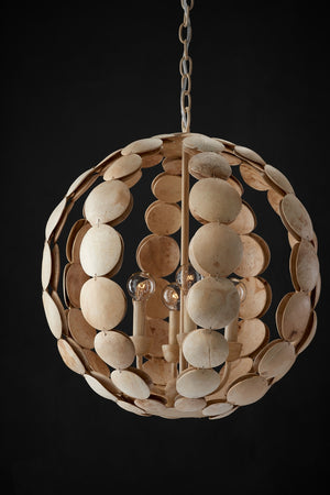 Tartufo Coco Shell Chandelier - Coco Cream