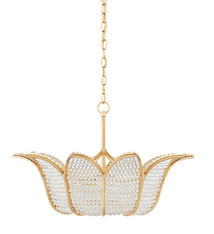 Currey and Company Bebe Chandelier - Contemporary Gold Leaf/Clear