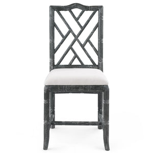 Chinoiserie Oak Side Chair — Grey | Hampton Collection | Villa & House