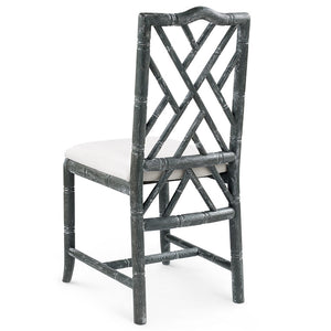 Chinoiserie Oak Side Chair — Grey | Hampton Collection | Villa & House