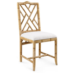 Chinoiserie Oak Side Chair — Natural | Hampton Collection | Villa & House