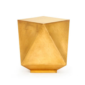 Golden Faceted Geometric Accent Table | Hedron Collection | Villa & House