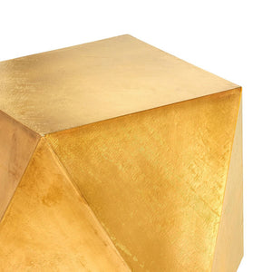 Golden Faceted Geometric Accent Table | Hedron Collection | Villa & House