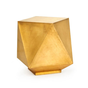 Golden Faceted Geometric Accent Table | Hedron Collection | Villa & House