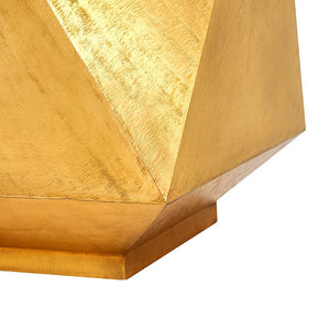 Golden Faceted Geometric Accent Table | Hedron Collection | Villa & House