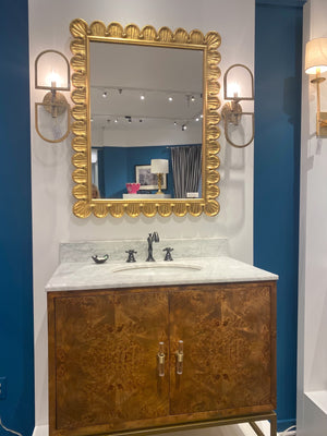 Worlds Away Clifford Bath Vanity - Dark Burl Wood