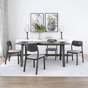 Desdamona Dining Chair (Set of 2) Gray & Black