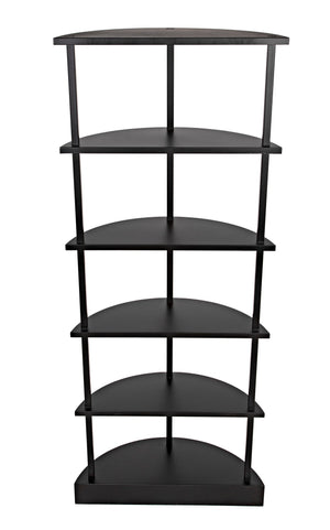 Spago Bookcase, Black Metal