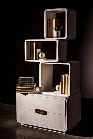 Belini Bookcase, White Wash