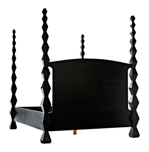 Brancusi Bed, Queen, Hand-Rubbed Black