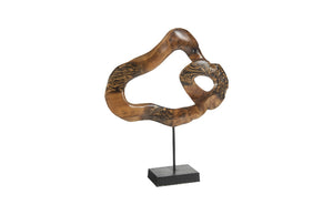 Carved Wood Swirl on Stand