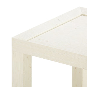 Lacquered Grasscloth 2-Shelf Accent Table – Natural | Isadora Collection | Villa & House