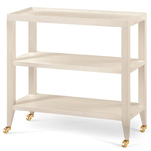 Lacquered Grasscloth 2-Shelf Console Table – Natural | Isadora Collection | Villa & House