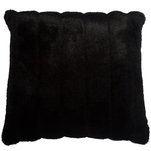 Black Mink Fur Pillow