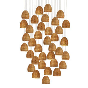 Beehive 36-Light Multi-Drop Pendant