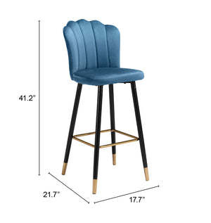 Zinclair Bar Chair Blue