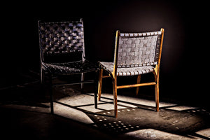Dede Dining Chair, Leather, Black