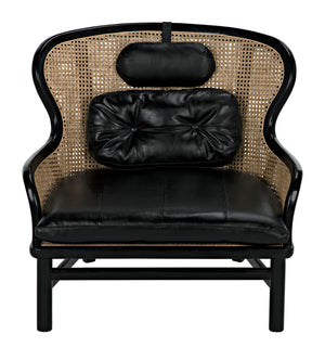Marabu Chair, Charcoal Black with Leather
