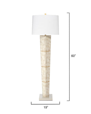 Spectacle Floor Lamp - Horn Lacquer w/ Gold Leaf Accents