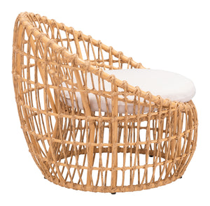 Sasso Accent Chair Beige & Natural