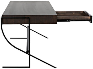 Berlin Desk - Ebony Walnut with Metal