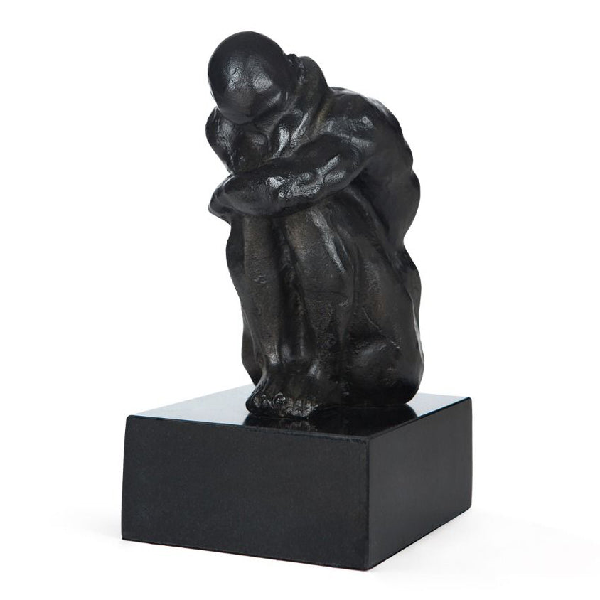 Bronze Abstract Figure Sculpture on Marble Base | Jules Collection | Villa & House