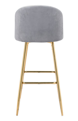 Cozy Bar Chair Gray & Gold
