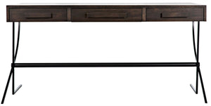 Berlin Desk - Ebony Walnut with Metal