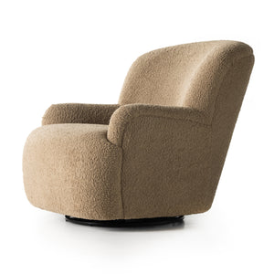 Kadon Swivel Chair-Sheepskin Camel