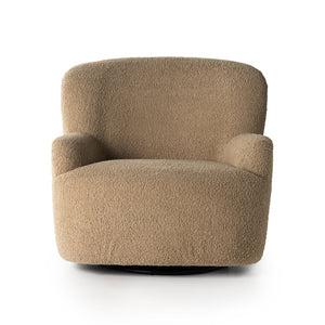 Kadon Swivel Chair-Sheepskin Camel