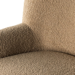 Kadon Swivel Chair-Sheepskin Camel
