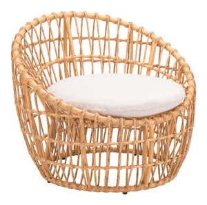 Sasso Accent Chair Beige & Natural