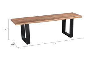 Louisa Bench Natural & Black
