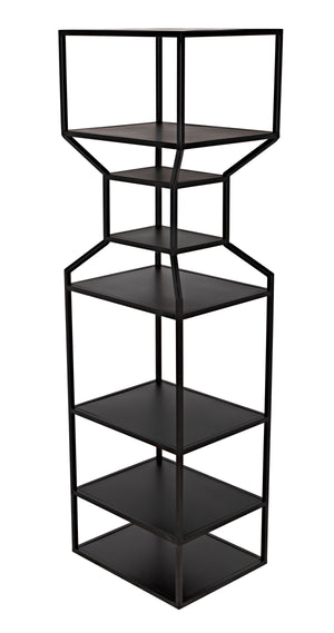 Downtown A Bookcase, Black Metal