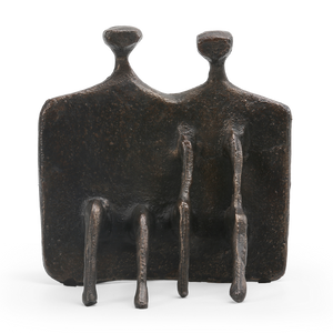 Bronze Abstract Seated Figures Sculpture | LeedsCollection | Villa & House