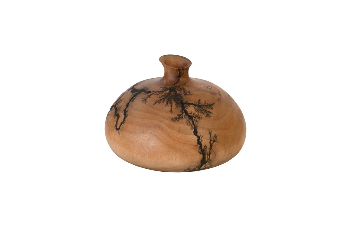 Lightning Vase, Mango Wood, Short